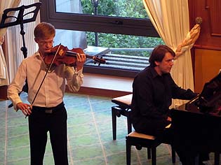 Participants concert at the 'Schlossbergklinik' in Oberstaufen